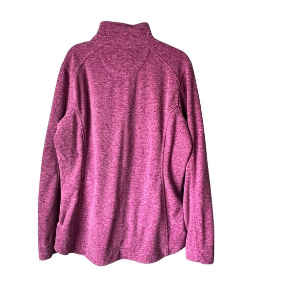 Duluth Trading Co Pink Long Sleeve Quarter Snap Shirt Zippers Women's Size M - Picture 2 of 7